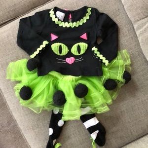 Mud Pie: Halloween Cat Outfit (2 piece) 9-12M